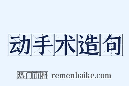 动手术造句是什么意思的图片